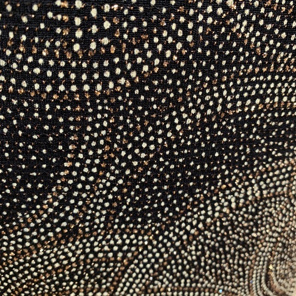 NEW LIMITED Elegant sheath Dress black with Metallic glitter copper & Gold XS - Picture 3 of 8